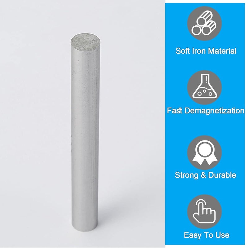 Tsmhisd Soft Iron Rod, High Pure Iron Rod, Ideal Core for Making Electromagnets, 0.5" Diameter, 6" Long - Image 2